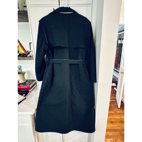 Whaling Mfg Co. Women's‎ M Navy Blue Trench Coat, Belted Vintage - Picture 10 of 14